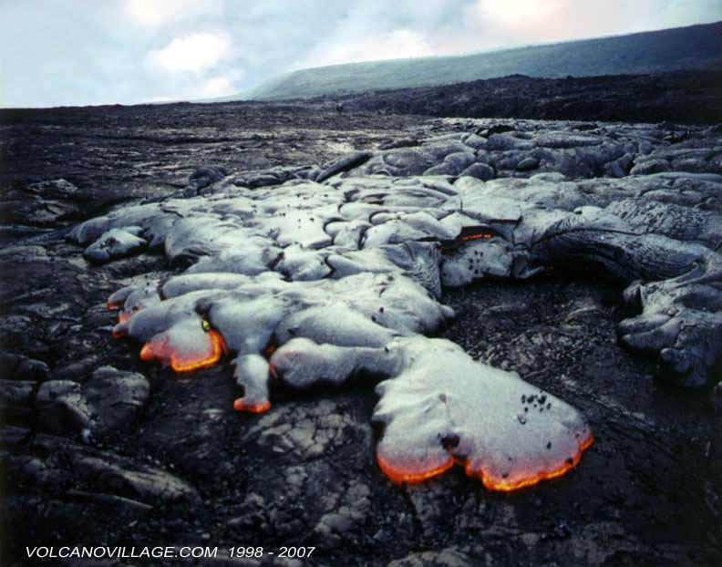 Kilauea volcano lava flow